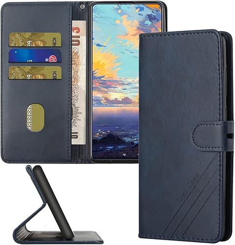Funda para Xiaomi Poco X5 Pro 5G Wallet Case, Xiaomi Poco X5 Pro 5G Funda de cuero Flip Folio con tarjeteros Kickstand Característica magnética