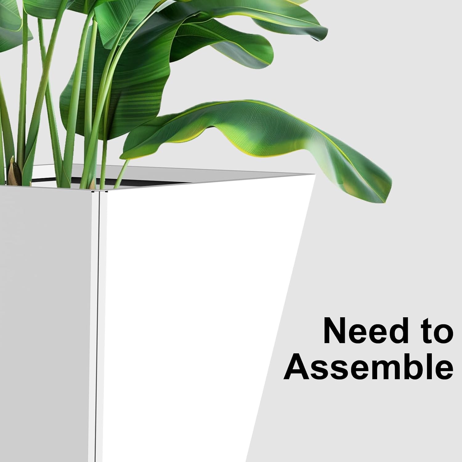 22 inch Large Tall Planters for Outdoor Plants, Tall Outdoor Flower Pots for Front Porch Patio Home Garden Decor