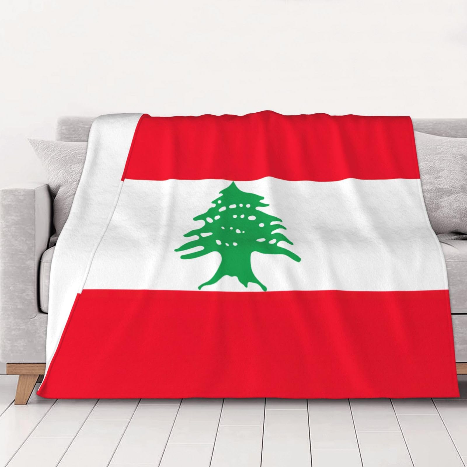 Couverture Liban en flanelle douce pour lit et canapé toutes saisons