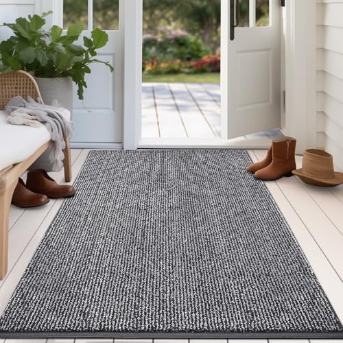 Image of Washable Entryway Door Rug 34 inch x 60 inch, Non Slip Kitchen Rug for Floor, Absorbent Entrance Runner Rug for Bedroom, Living Room, Dining Room (Roll Packing)