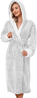 Long Women's Plush Bath Robe