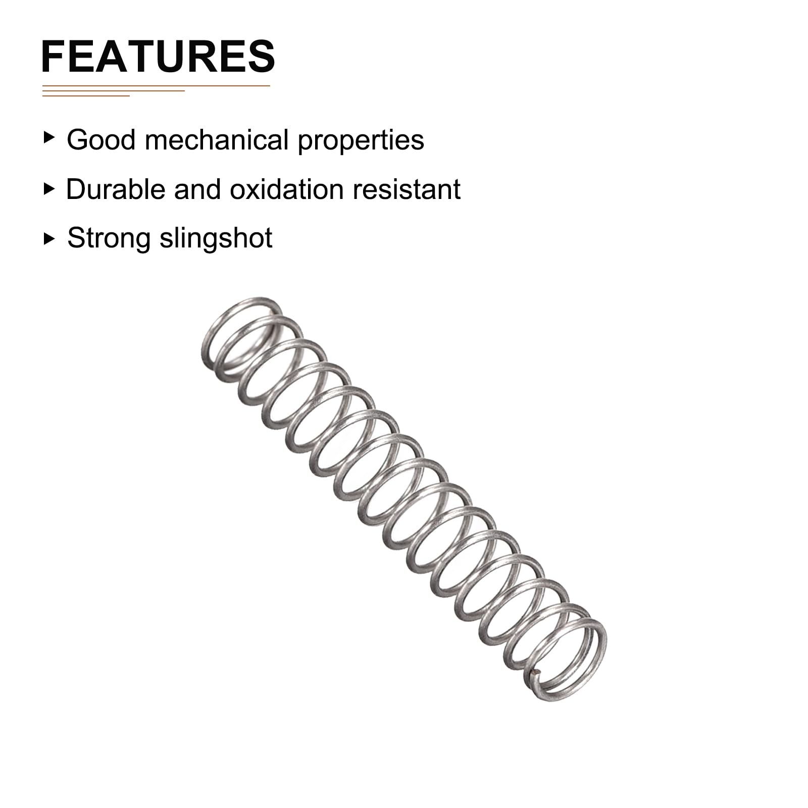 DTGN 0.4x4x25mm(DxODxL) Compression Spring - 20Pack - Good for Machinery - Spring Steel Extension Spring - Gray - Image 3