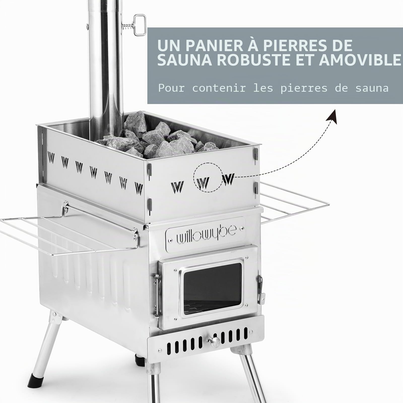 Poêle à Bois Portable pour Sauna Sec et Cuisine