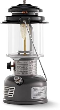 Coleman Powerhouse Dual Fuel Lantern Shines up to 800 Lumens 2-Mantle Lantern Uses Liquid Fuel or Gasoline with Adjustable Brightness Carry Handle Mantles & Funnel Included
