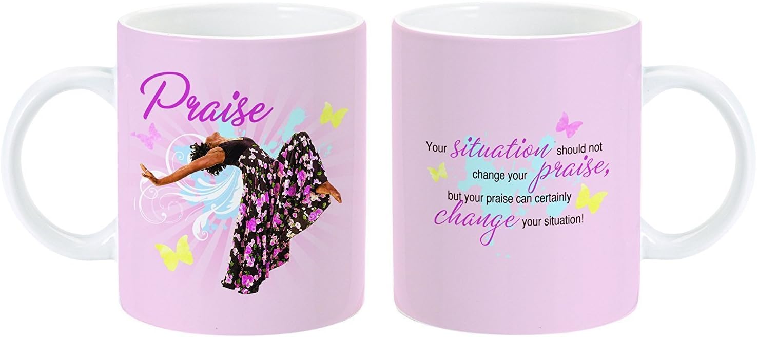Total Praise Mug, Pink, 15 ounces