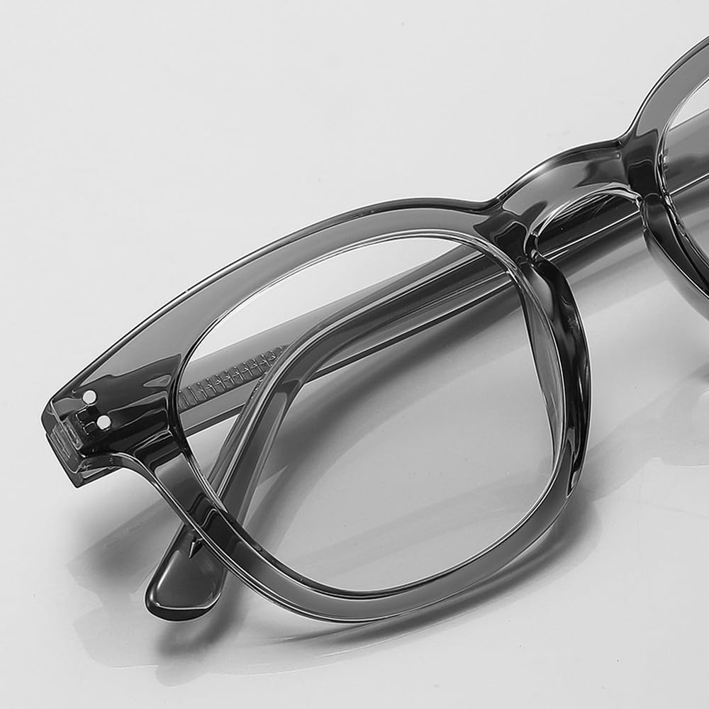 klasyczne męskie okulary retro przezroczyste soczewki kwadratowe okulary ramka damskie szare przezroczyste octanowe męskie