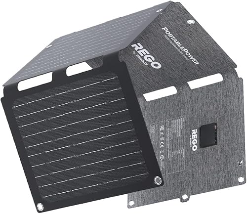 Renogy Paneles solares, cargador de panel solar portátil de 30 W, carga rápida para iPhone, iPad, tabletas, laptop, banco de energía, con puertos