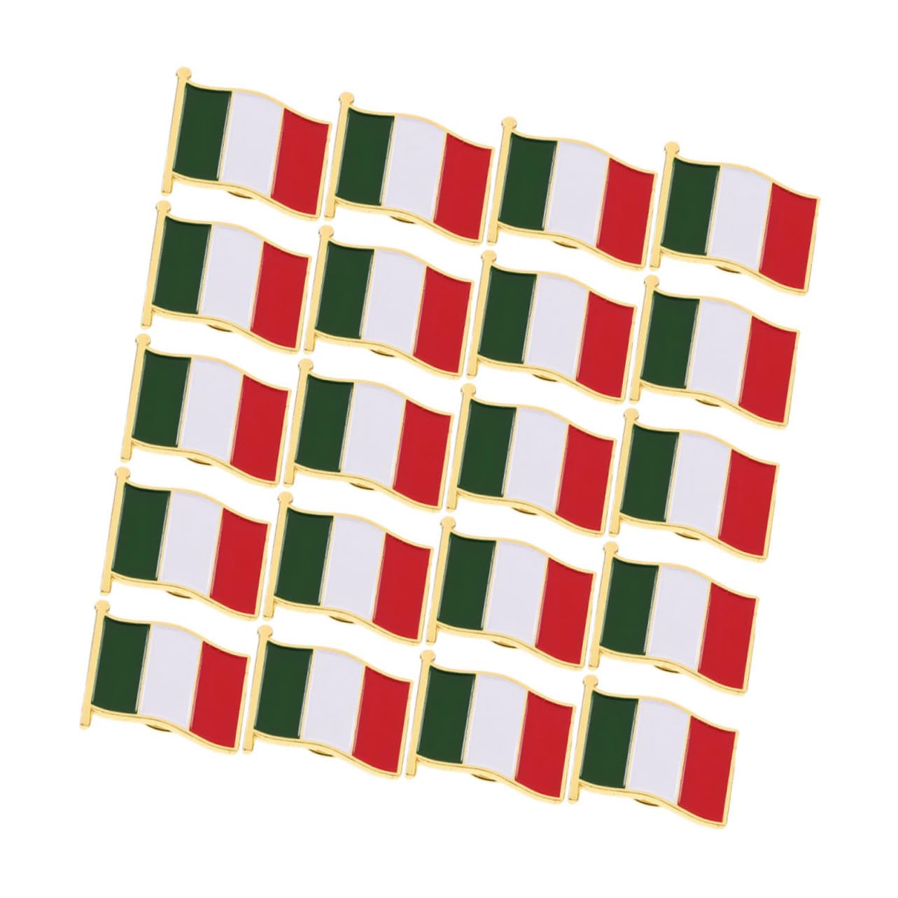 GALPADA 100 Stück Brosche Mit Italienischer Flagge Ästhetische Brosche Für Schals Anstecknadel Für Herren Anzug Anstecknadel Anstecknadel Mit Italienischer Flagge Metall