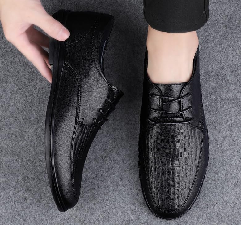 Men's Dress Shoes Men Genuine Leather Oxford Shoes Classic Business Shoes Casual Wedding Office Shoes for Men(8.5)2