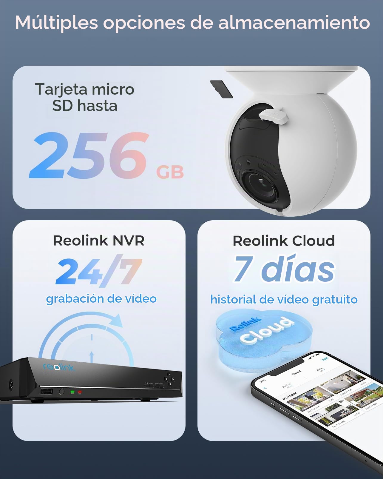 Reolink 5MP PTZ Camara Vigilancia WiFi Exterior con Seguimiento Automático, 2.4/5GHz WiFi Cámara con Detección de Personas/Vehículos, 3X Zoom Óptico, Visión Nocturna, E1 Outdoor (Reacondicionado)