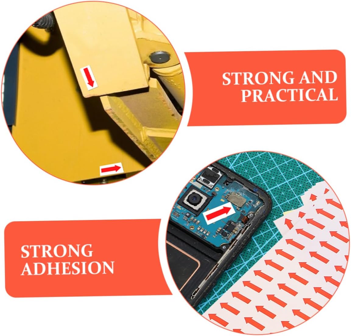 Uonlytech 2PCS Red Arrow Shaped Self-Adhesive Marking Stickers Small Direction Indicators for Fridges Labels and Tags