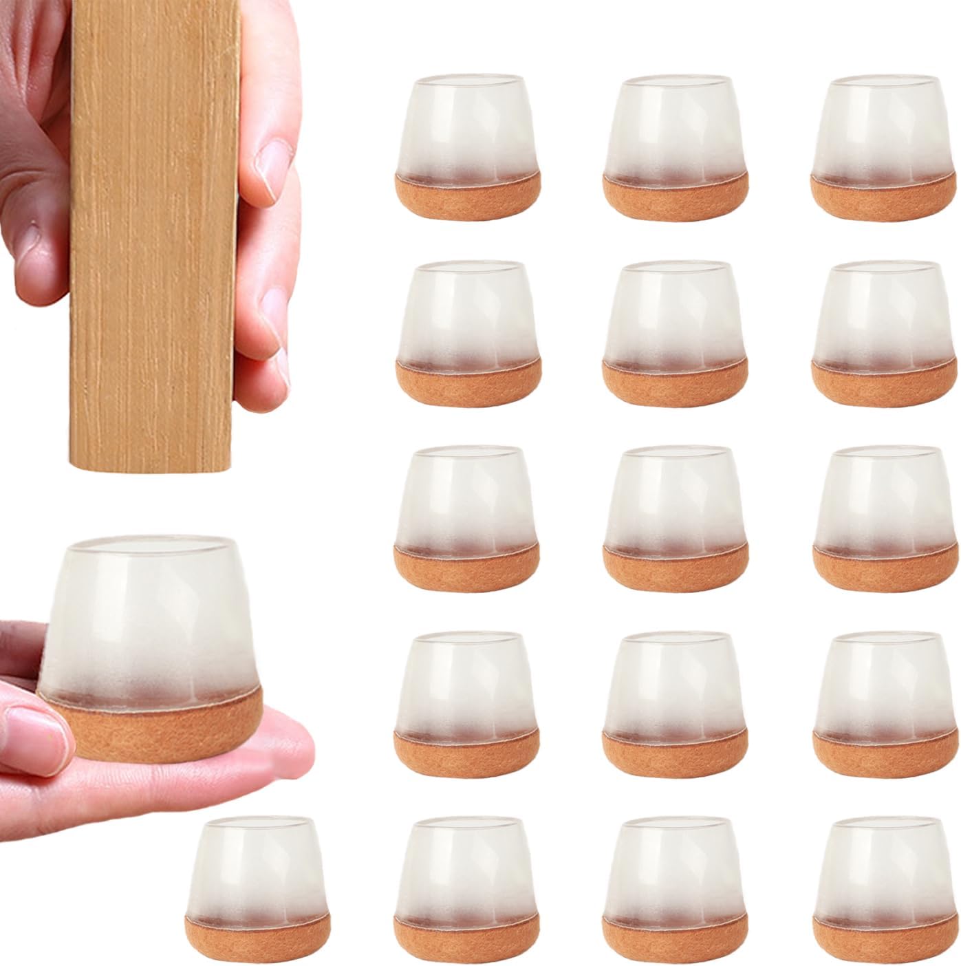 20 Pièces Couvre-jambes De Chaise, Silicone Chaise Casquettes Pieds