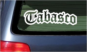 Tabasco Sticker for Car Window Mexican State - White Truck Tailgate Stickers Decal Vinyl Pride