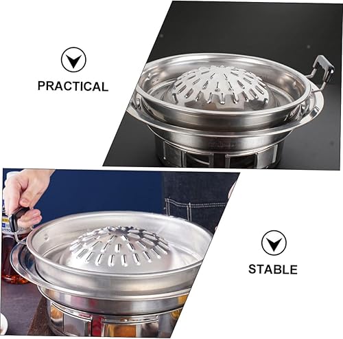 Miniatura 7 de Parrilla de aluminio resistente al calor de las manijas dobles de la cacerola profesional para acampar al