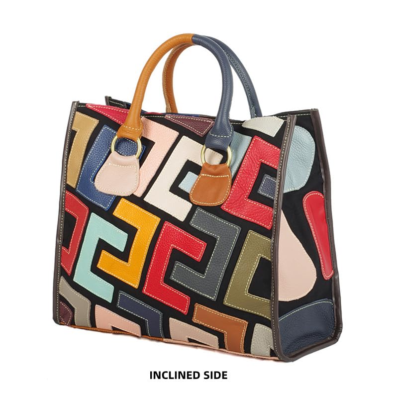 Sac à main patchwork multicolore parfait pour vos sorties décontractées en ville - 4