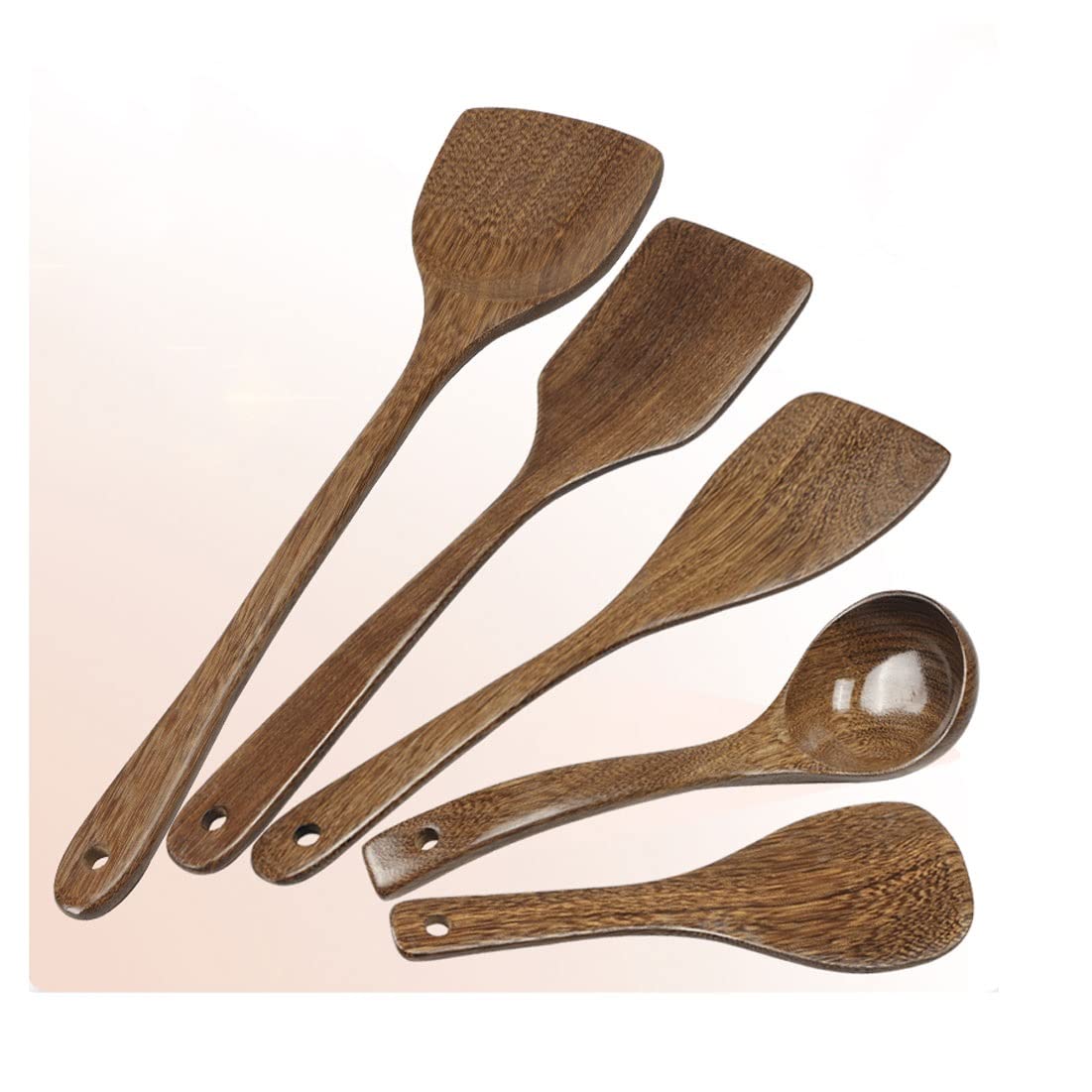 Spoons Spatulas Wood Kitchen Tools & Gadgets Cooking Utensils 5 Pieces Sets