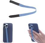TFY Elastic Phone Strap, Universal Slim Hand Finger Grip, Non-Slip Cell Phone Holder, fit Most Smartphones Case - 2 Pieces (Black) | Universal fit | Slim profile | Elastic material | Finger grip design