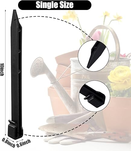 Miniatura 4 de 30 estacas de plástico Ecoborder para bordes de paisaje, estaca de césped de 10 pulgadas, resistente para paisajismo y jardín