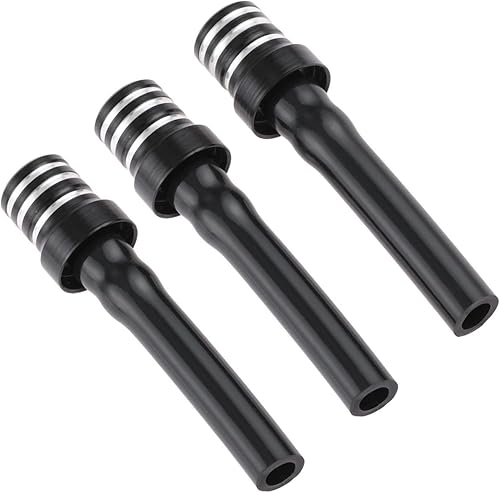 Tubo de manguera de ventilación de ventilación de válvula de tapa de combustible de gas negro de 3 piezas universal