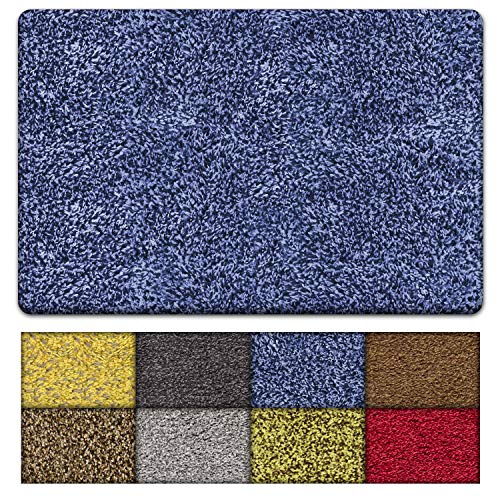 Kaluns Door Mat, Front Doormat, Super Absorbent Mud Mats, Doormats for Entrance Way, Entry Rug, Non Slip PVC Waterproof Backing, Shoe Mat for Entryway, Machine Washable (24x36 Blue)