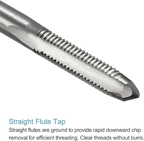 Miniatura 10 de uxcell 4 unids roscas métricas M2.5 x 0.45 H2 de alta velocidad de acero recto flautas máquina roscado roscado herramientas de reparación