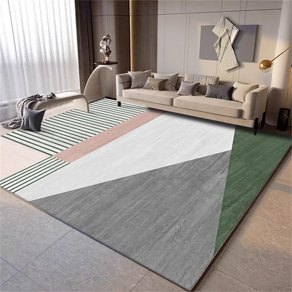 Tapis Exterieur Balcon Tapis Chambre Fille Ado Tapis Gris Rectangulaire pour Salon, Chambre À Coucher, Facile d'entretien Protection Lit Enfant 80X120Cm 2Ft 7.5''X3Ft 11.2''
