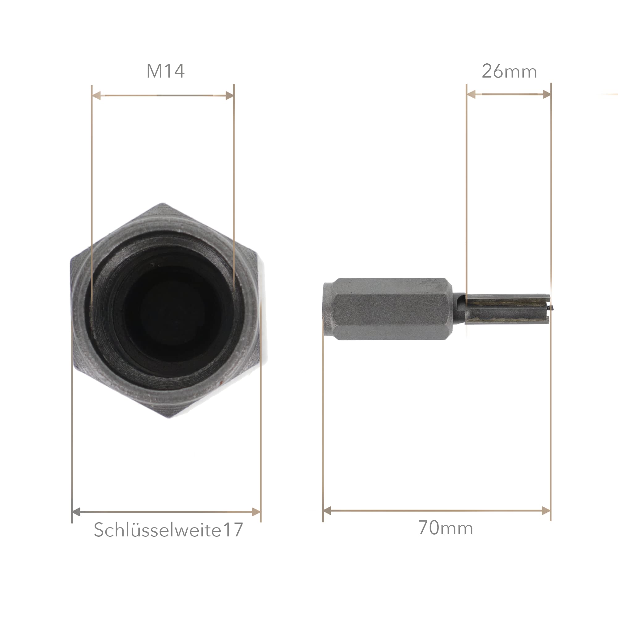 PRODIAMANT Fraise à mortier en carbure de tungstène 10 mm pour meuleuse d’angle, scie à sol en carbure avec filetage M14