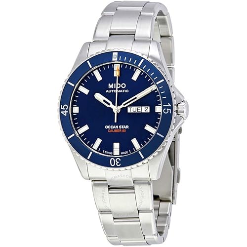 MIDO Ocean Star 200 - Swiss Automatic Watch for Men - 42.5mm Stainless Steel Case - Day/Date Calendar - Rotating Bezel - 200m Water Resistance