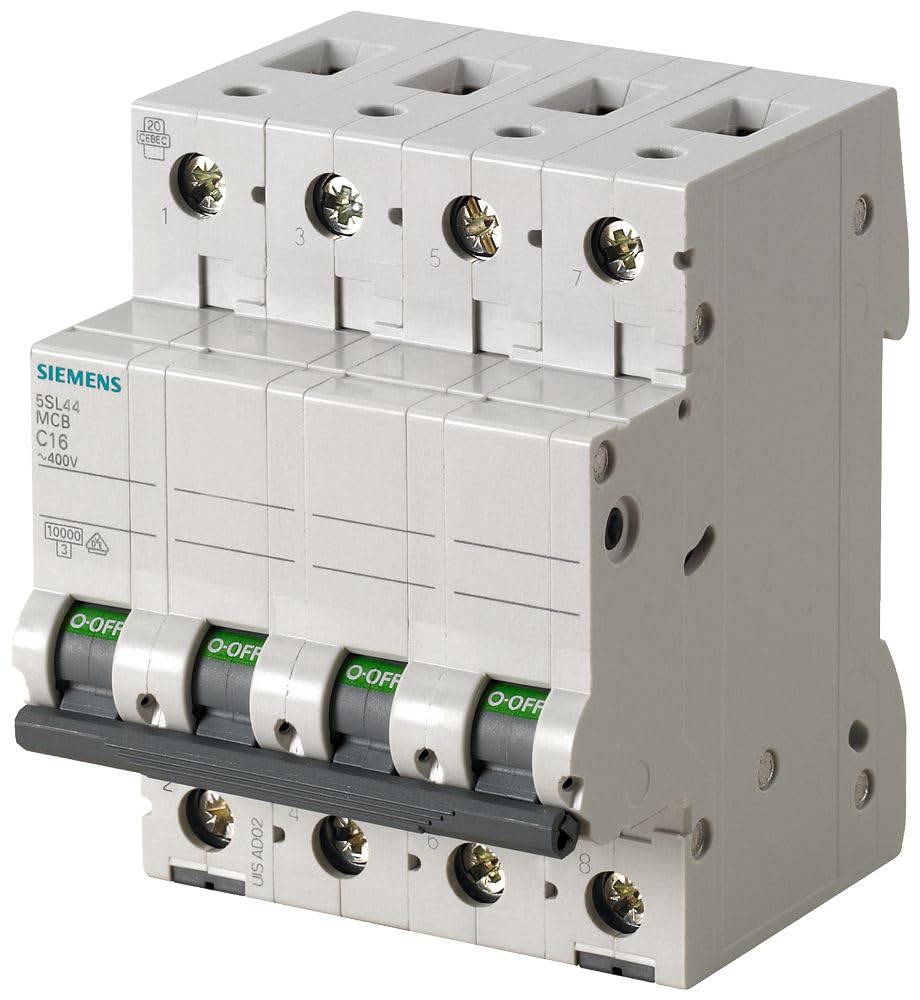 Siemens 5SL4 Miniaturüberlastschalter Typ C, Pol 3-polig 32A 400V ac, Abschaltvermögen 10 kA SENTRON 72 V dc