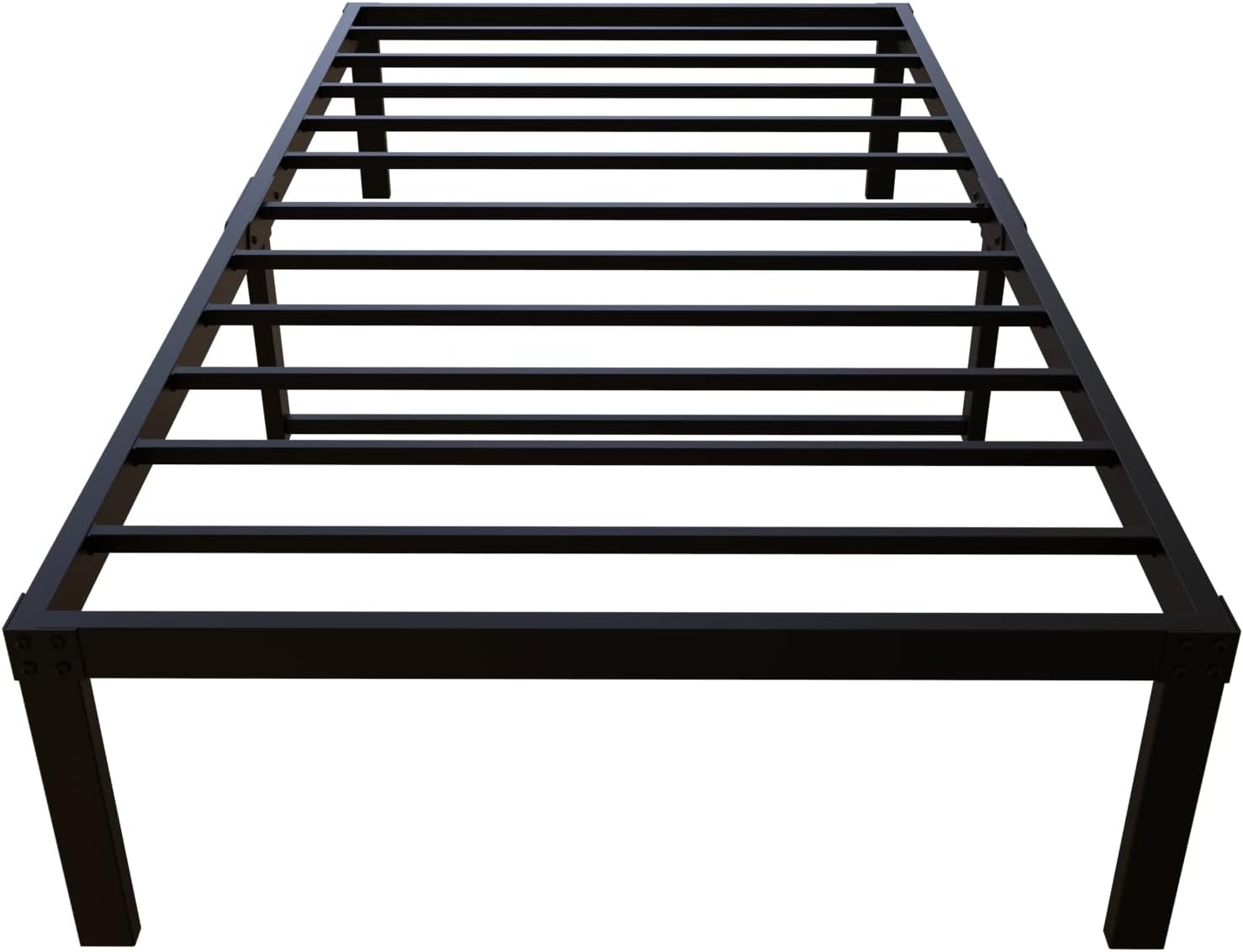 MOLATIN 14 Inch Metal Bed Frame,Heavy Duty Metal Platform Bed Frame, Easy Assembly,Sturdy Steel Frame, No Box Spring Needed,Twin,Black