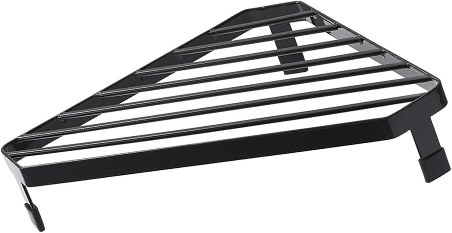 Triangular Counter Shelf, Metal Iron Multifunction Corner Countertop Organizer Drying Rack Kitchen Bathroom