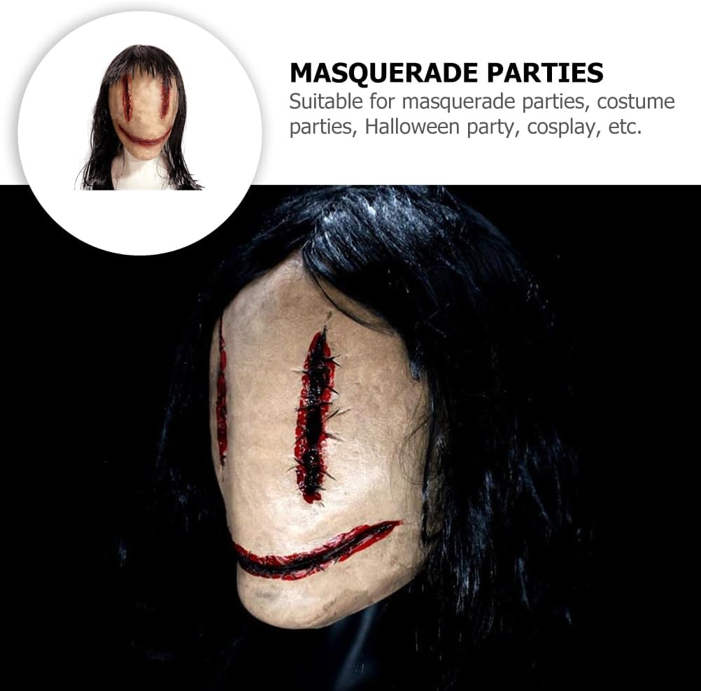 ibasenice Halloween Horrific Performance Supplies - Creepy Halloween Masks Scary Face Cover Horrific Costume Cosplay Supplies for Performance