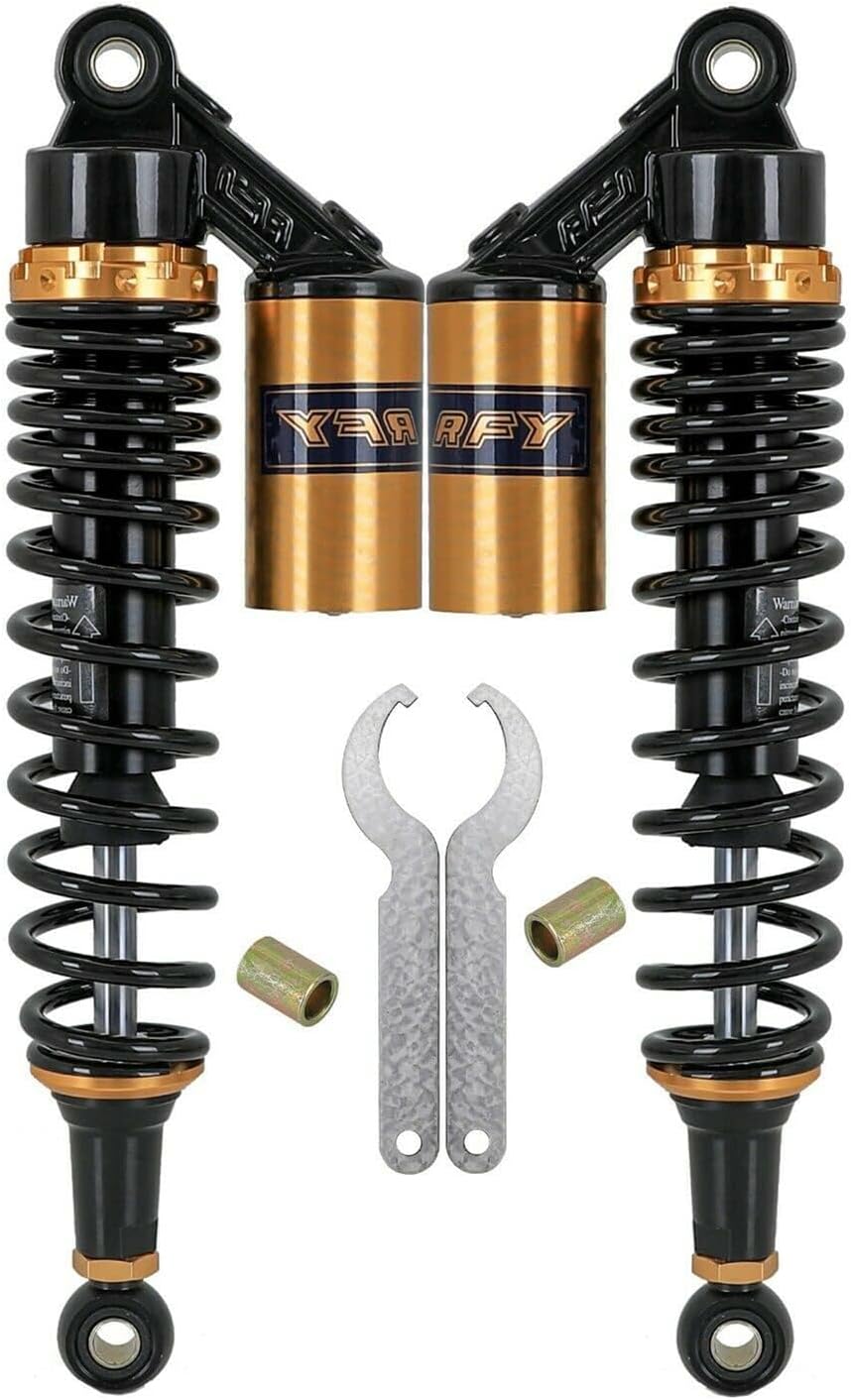 Pair 360mm 14" Rear Air Gas Shock Absorbers Adjustable Suspension for Go Kart ATV Quad Scooter Dirt Bike Motorcycle Buggy 110cc - 750cc Off-Road Cafe Racer 4 Wheelers Golf Cart Mini Bike