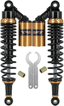 2pcs 14" 360mm Motorcycle Rear Air Shock Absorber Suspension Adjustable For ATV UTV Go Kart Quad Buggy Dirt Pit Street Bike Scooter Monkey Mini Trail Taotao Coolster
