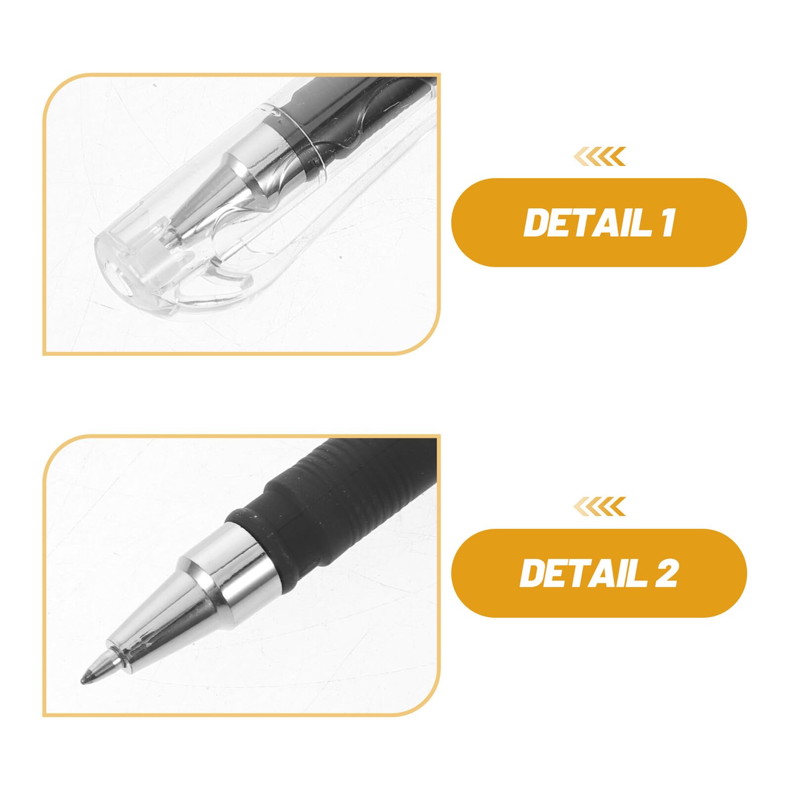 NUOBESTY 50 Pezzi Penna a Sfera Mini Nera Inchiostro Gel, Design Semplice e Portatile, Impugnatura Confortevole e Scrittura Scorrevole per Scuola e Diario