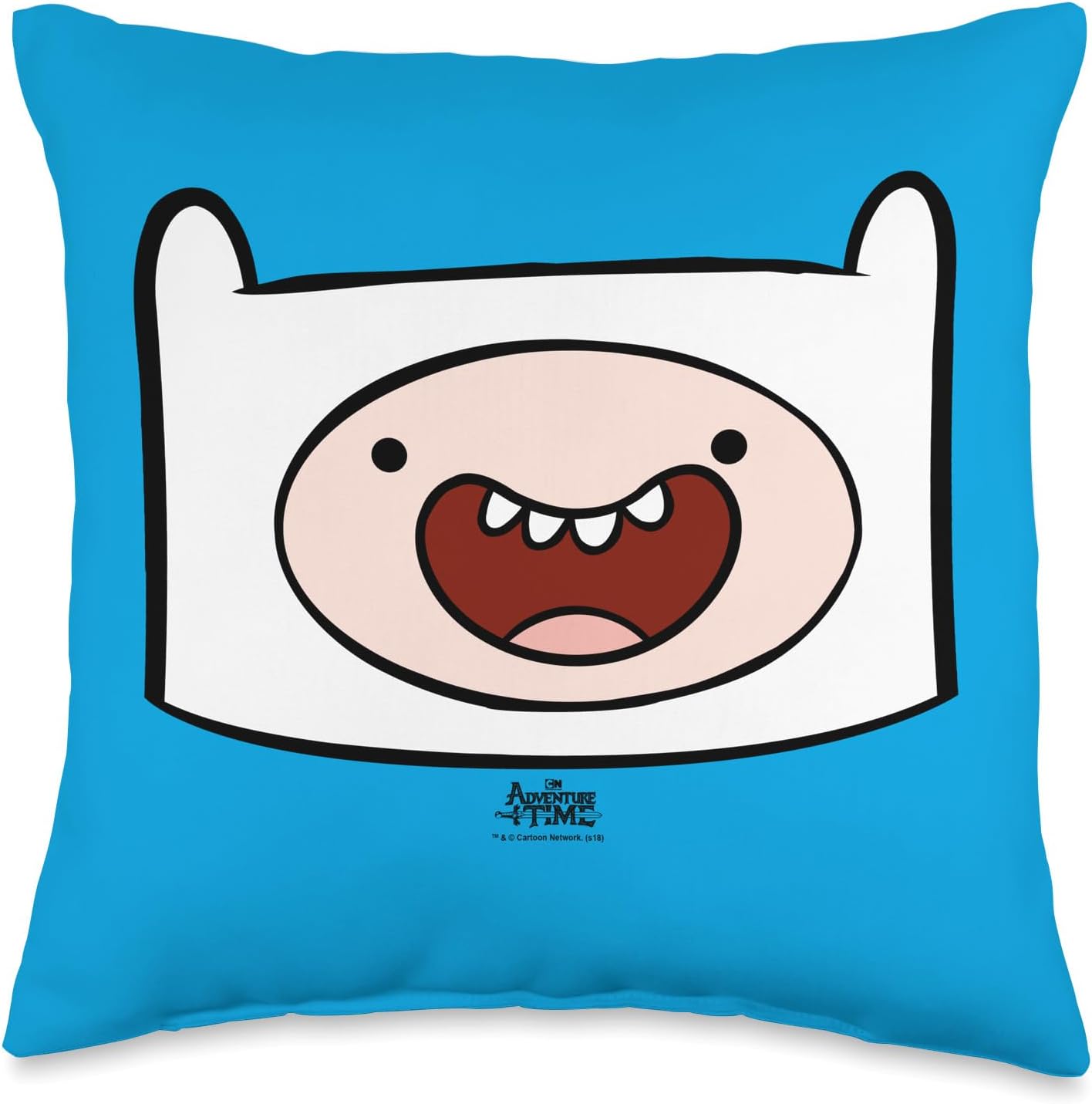 Adventure Time Finn Head Throw Pillow