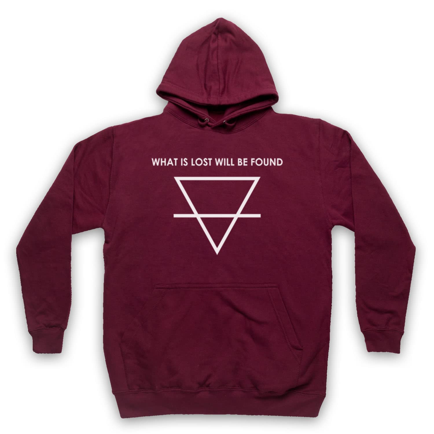 Sweat a capuche imprimé pyramide triangle 1899 What is Lost Will Be Found en coton doux - 2