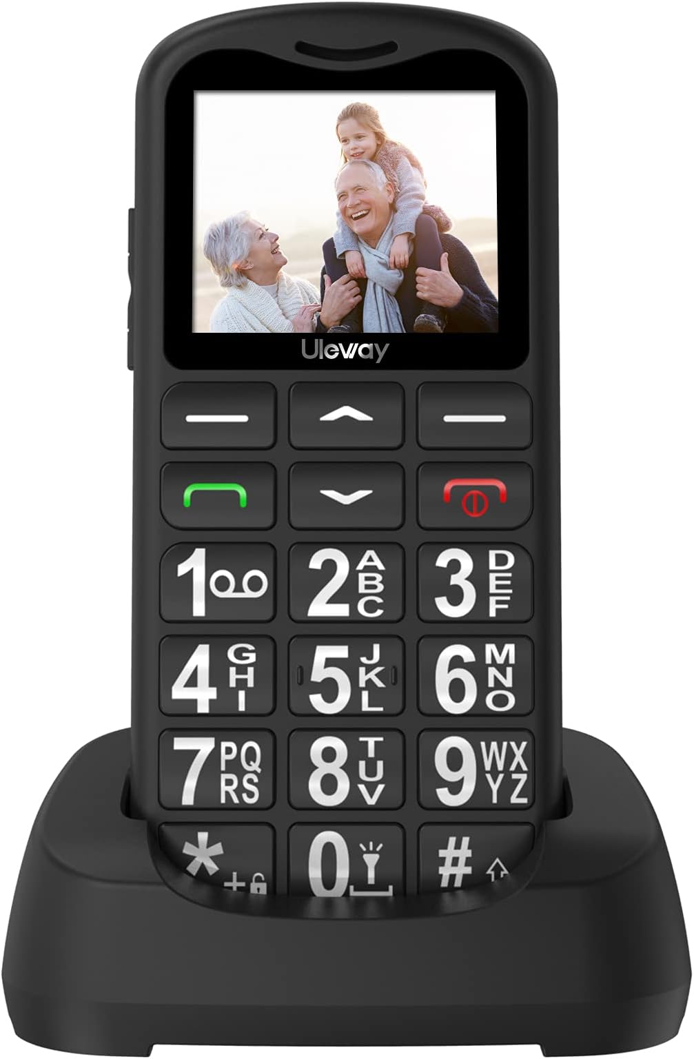 – Big Button Mobile Phone for Elderly Easy to Use Basic Mobile Phone SIM Free Unlocked Senior Phone with SOS Button, Speed Dial, 800mAh, Bluetooth and Charging Dock-Black
