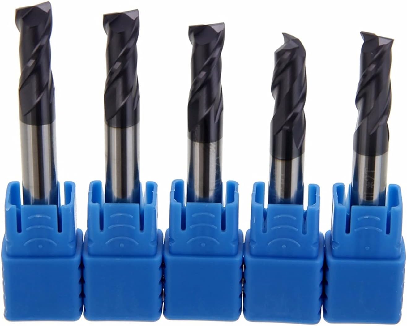 Surface Milling Cutter 5pcs 2 Groove Cemented Carbide End Mill Set, CNC Milling Cutter, Drill Bit Diameter 6mm