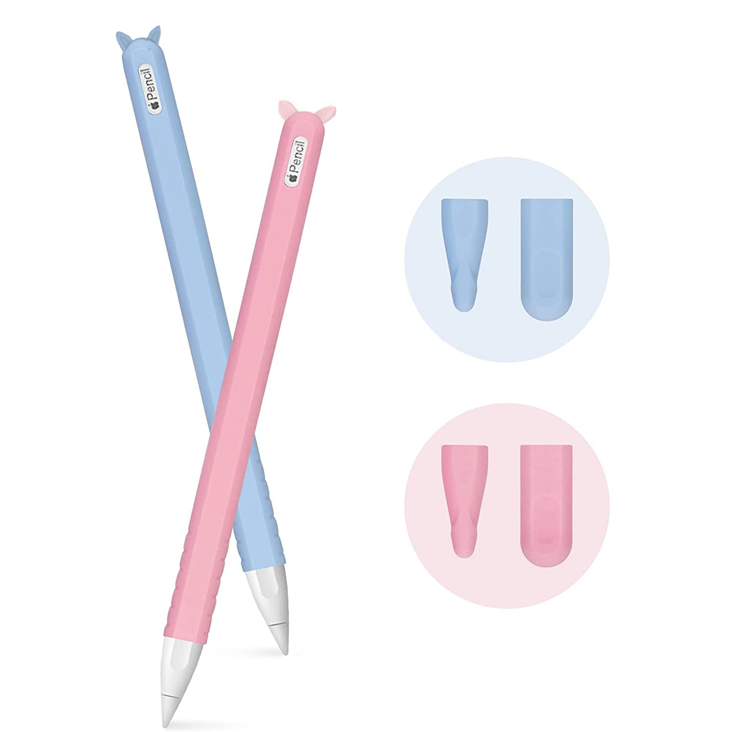 Meyaar Cute Ear Case Silicone Skin Cover for Apple Pencil 2nd