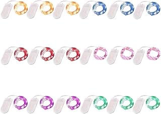 18 Pack Fairy Lights Battery Operated 6.6ft 20 Led Mini String Lights Silver Wire Starry Lights for DIY Party Festival Hal... Price In India