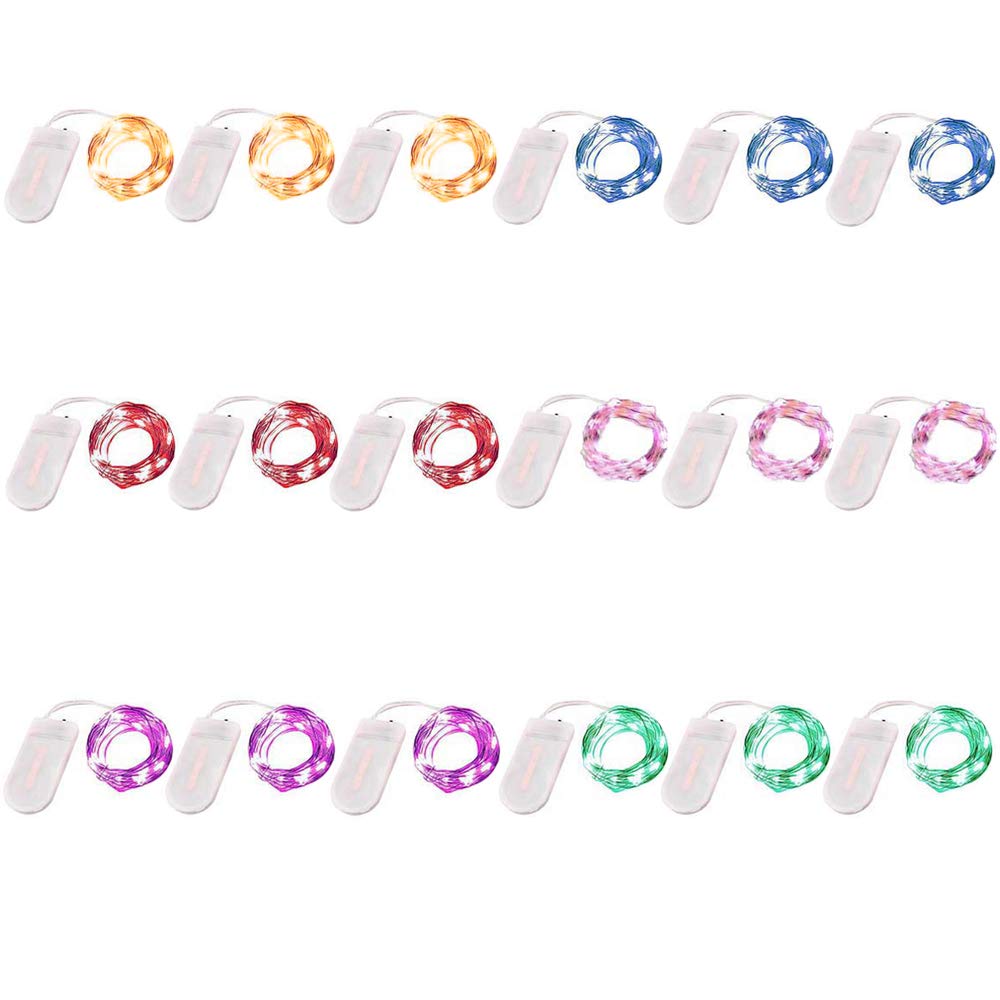 18 Pack Fairy Lights Battery Operated 6.6ft 20 Led Mini String Lights Silver Wire Starry Lights for DIY Party Festival Hal... - Review, Price and Buying Guide