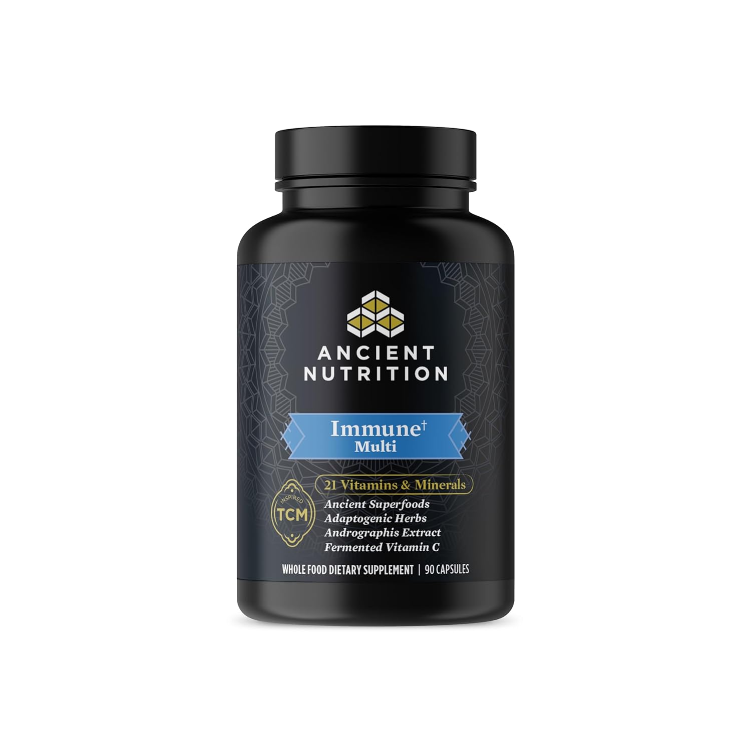 Ancient Nutrition Multivitamin para Suporte Imunológico com 21 Vitaminas e Minerais, Inclui Vitamina D & C, Cúrcuma, para Saúde do Coração e Alívio do Estresse