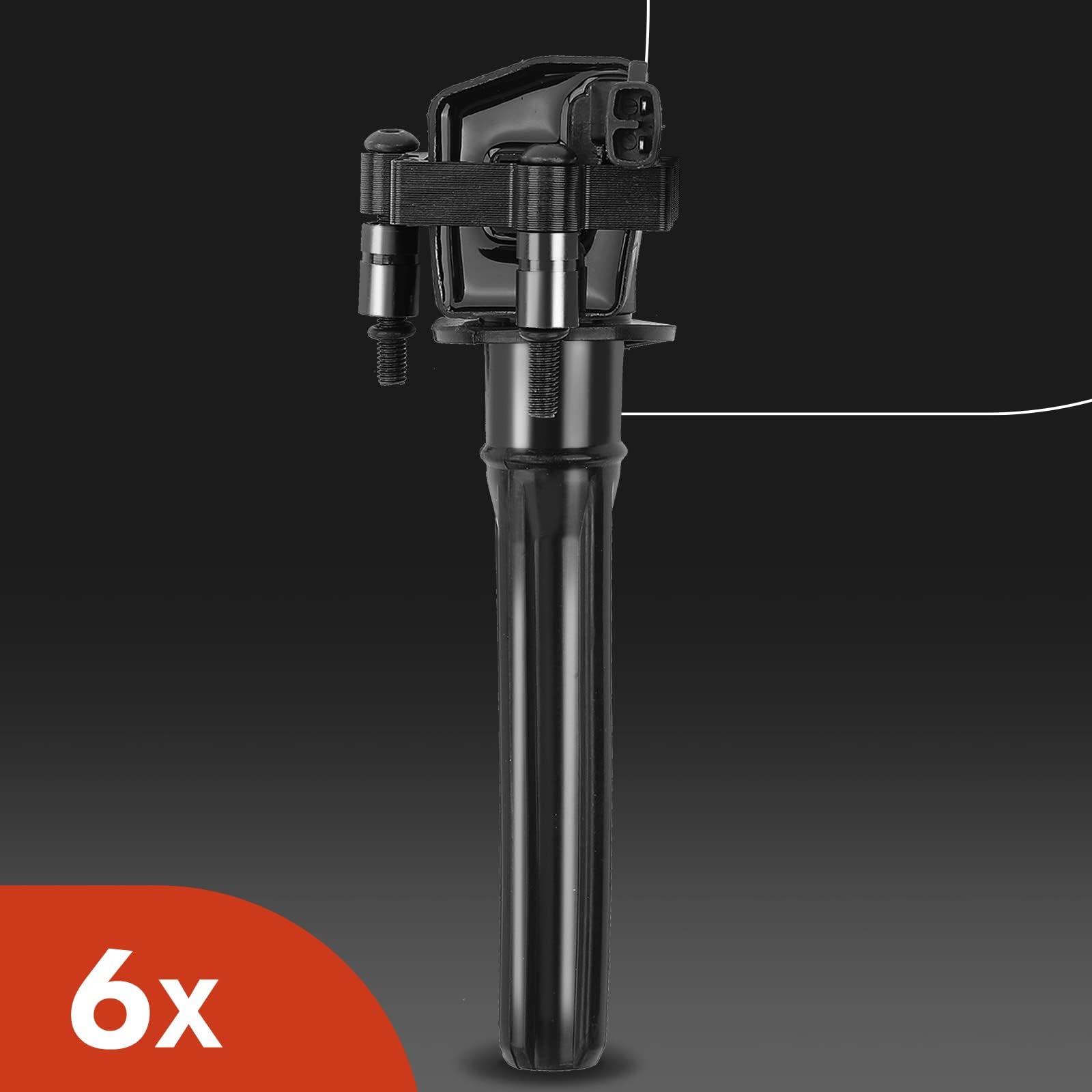 APremium Set of 6 Ignition Coil Pack and Iridium Spark Plugs