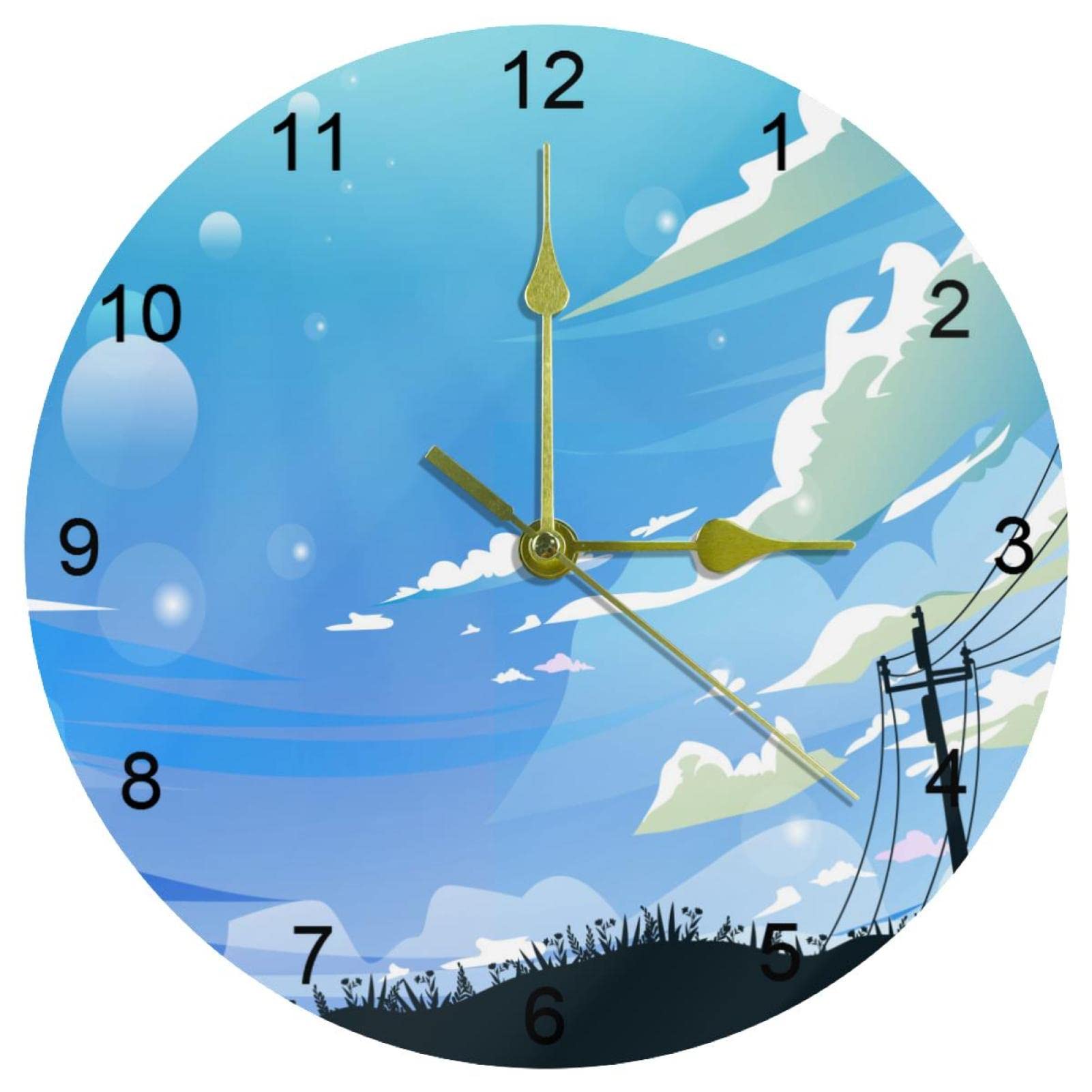 Horloge murale sans tic-tac silencieuse et facile à lire décoration de cuisine
