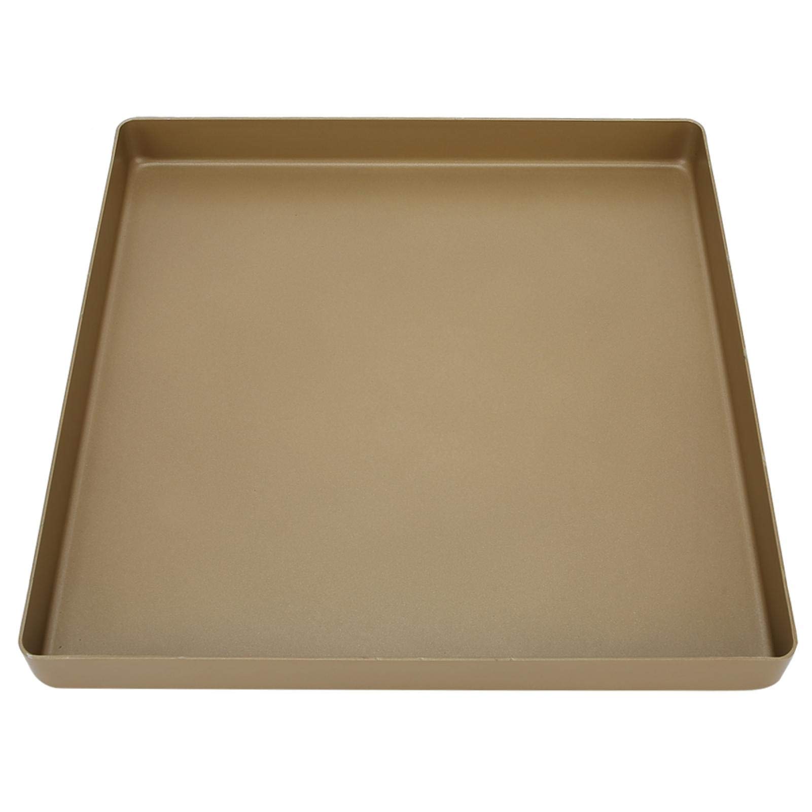 Plateau de Cuisson 28x28x3cm, Plateaux de Four en Alliage D'aluminium Doré de Forme Carrée Plateau de Cuisson Antiadhésif Pain Plateau de Pizza Outil de Cuisson