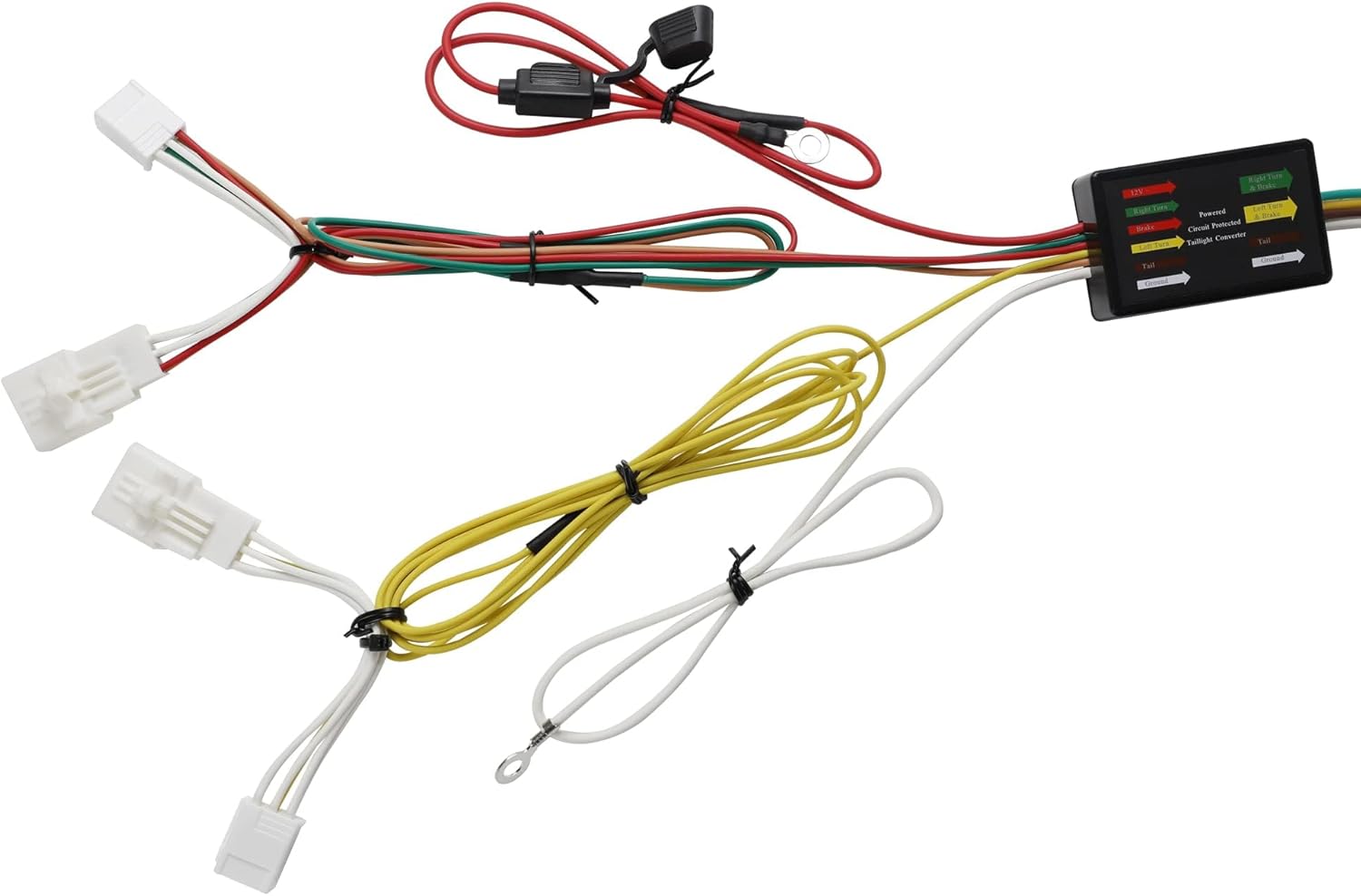 Oyviny Vehicle Side Custom 4 Way Trailer Wiring Harness for 2004-2015 Toyota Prius, Prius 56147 Tow Hitch 4-Way Flat Connector Pure Copper Wires