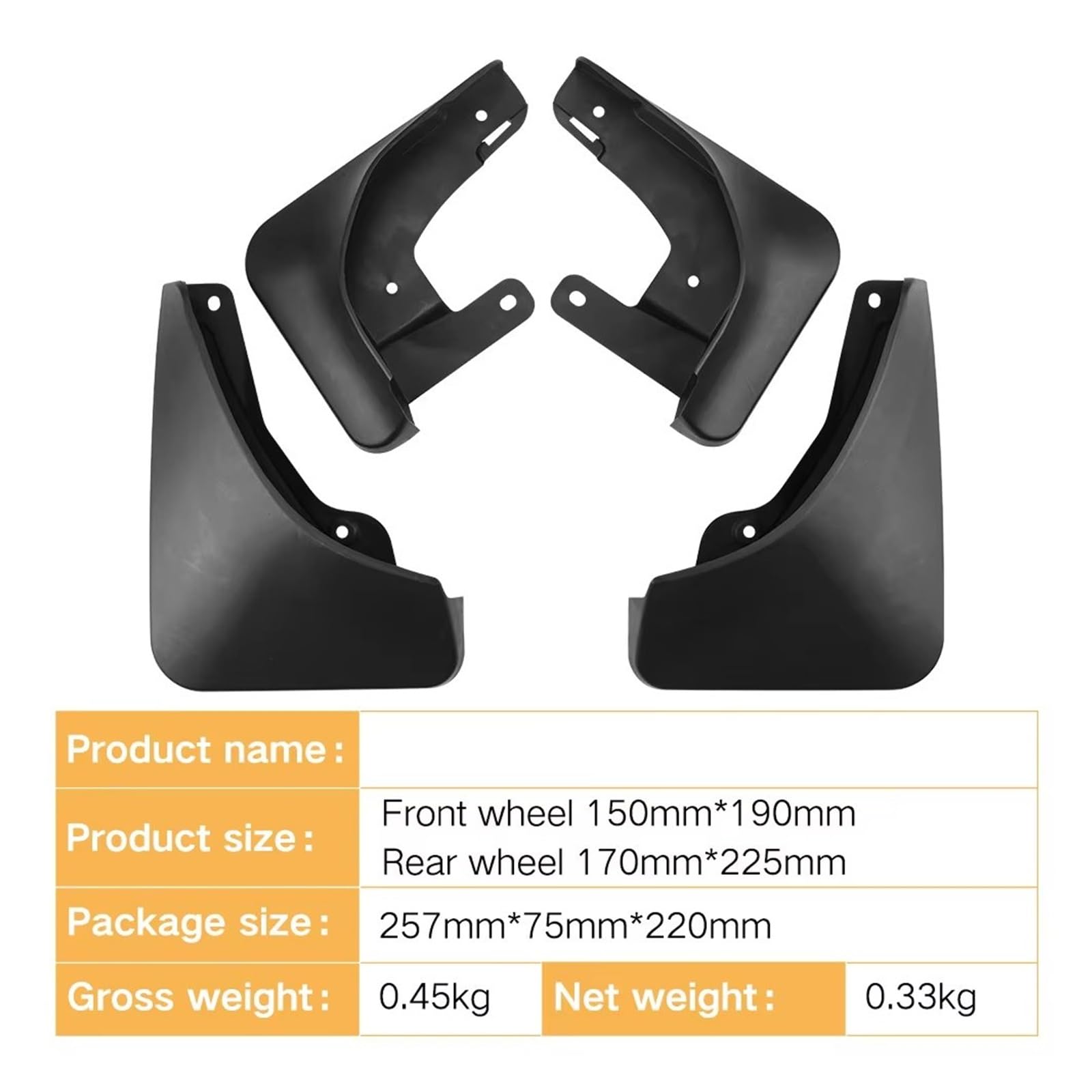 Parafanghi Per Chery EQ1 2019-2023 - Set 4 Pezzi Anteriore/Posteriore In ABS Con Viti - Foto 3