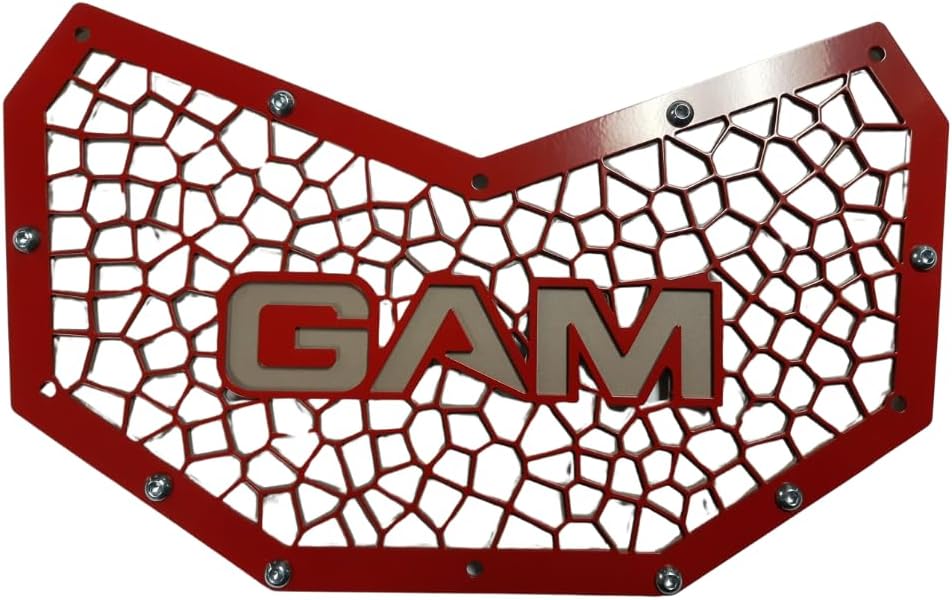 GAM Front Grill For Can Am Maverick X3 2017-2021 All Modals Radiator Guard Blue/Red/Orange (Red)