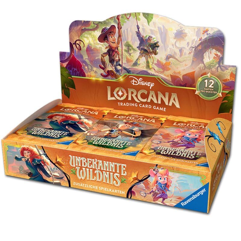 BB-Toy-Trades Lorcana - Unbekannte Wildnis Display Box mit 24 Booster Packs - DEUTSCH - Sammelkarten NEU & OVP Toploader